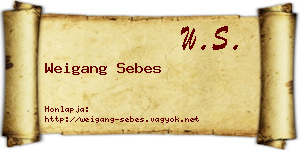 Weigang Sebes névjegykártya